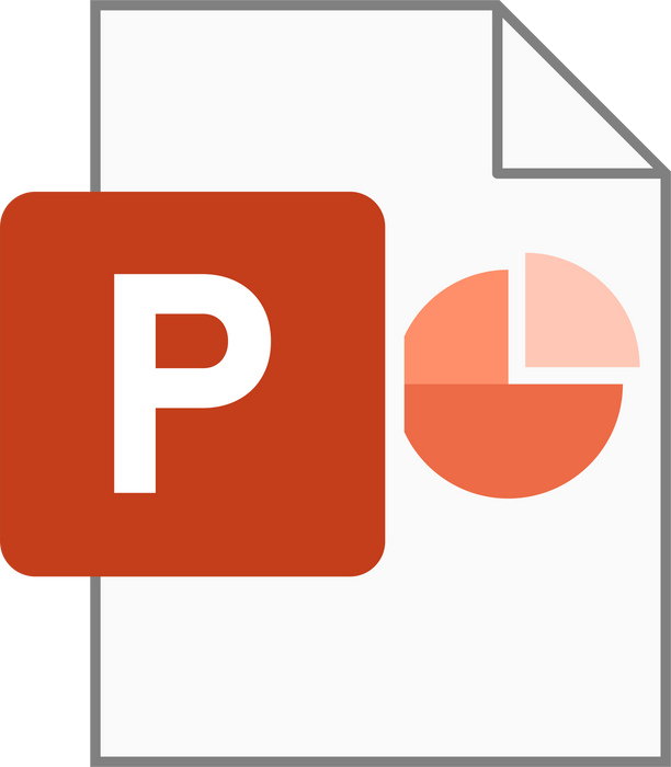 Modern flat design of logo PPT presentation file icon